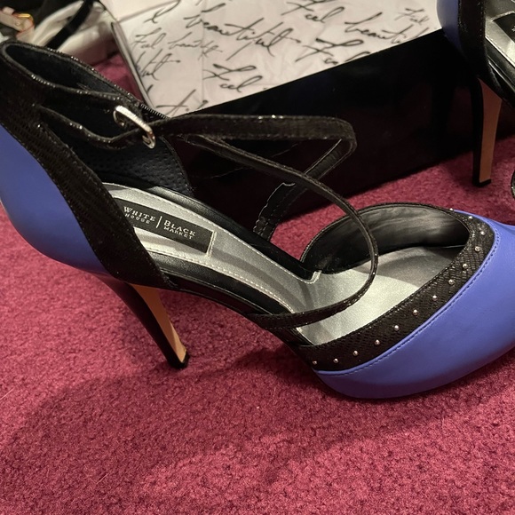 White House Black Market Platform heels in two tone size 9.5 only worn once - Picture 3 of 4